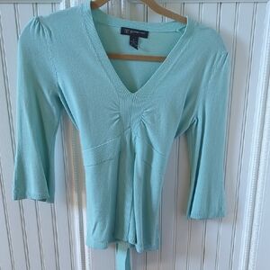 INC International Concepts Light Blue V-Neck Tunic